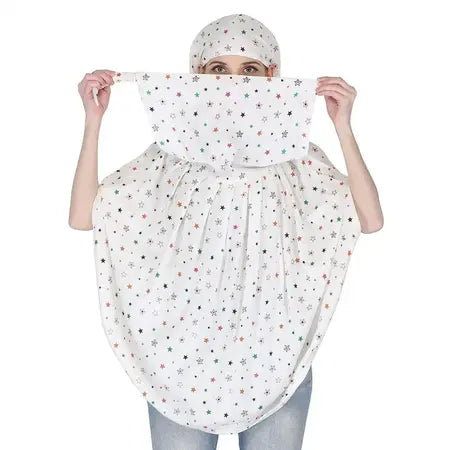 Assorted White Colour Design Sun Protection Face Scarf Mask