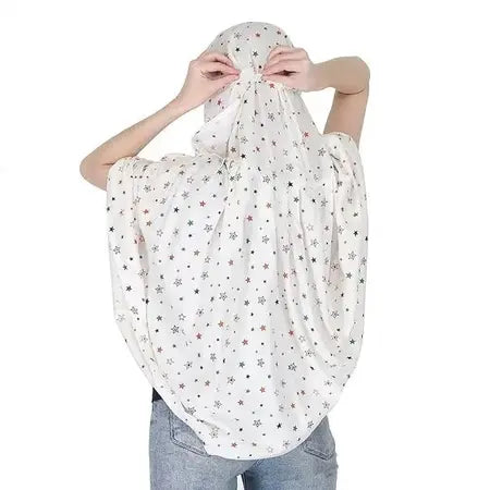 Assorted White Colour Design Sun Protection Face Scarf Mask