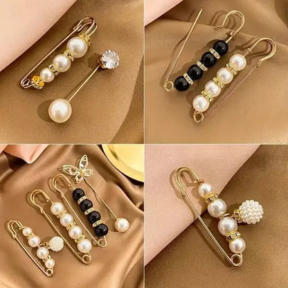 Pearl Brooch Pins Stylish Clothing Accessories ( Pack of 13 )